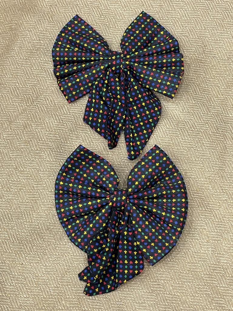 Printed Hair Clips- Black