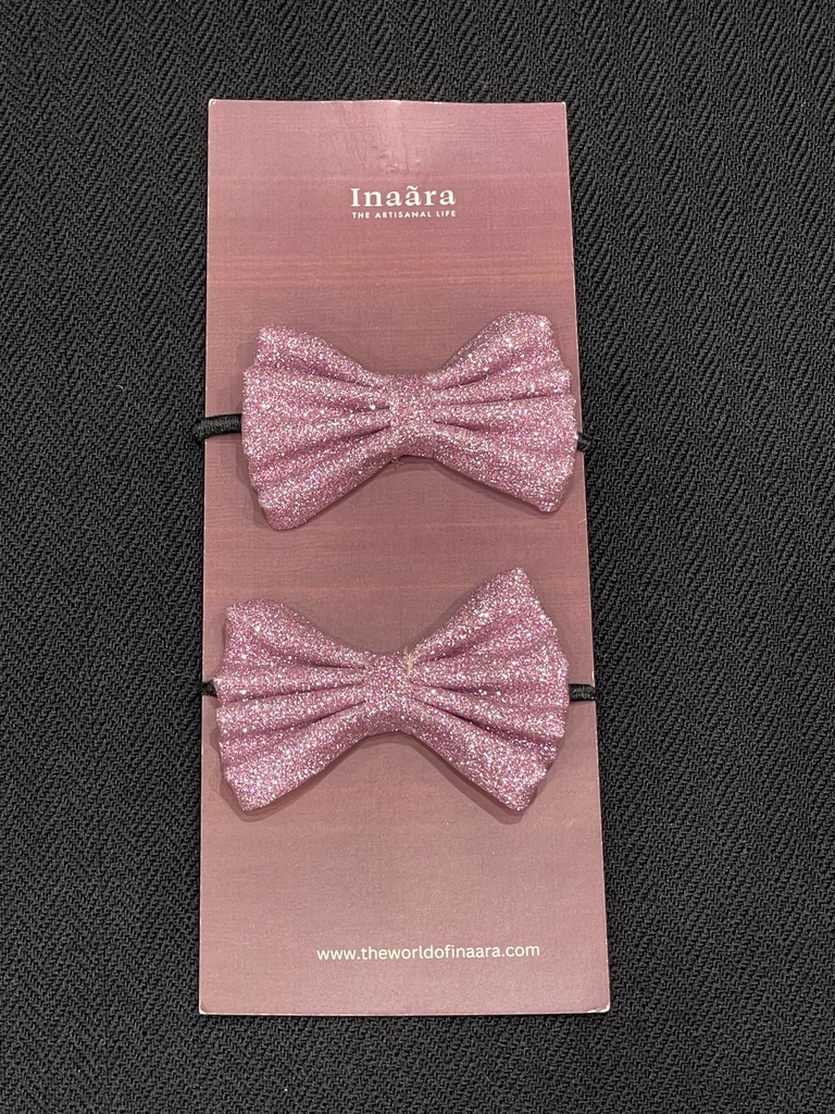 Pigtail Hair Bows- Pink
