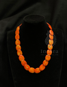Chunky Beaded Necklace- Orange & Green (copy)