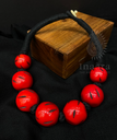 Chunky Red Beaded Necklace