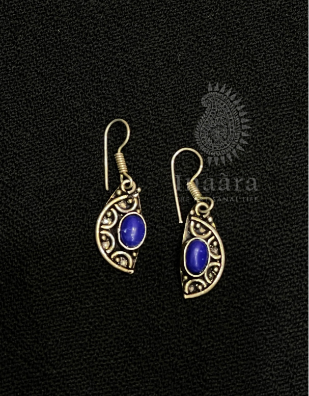 Cowrie Shell Hoop Earrings- Blue/White (copy)