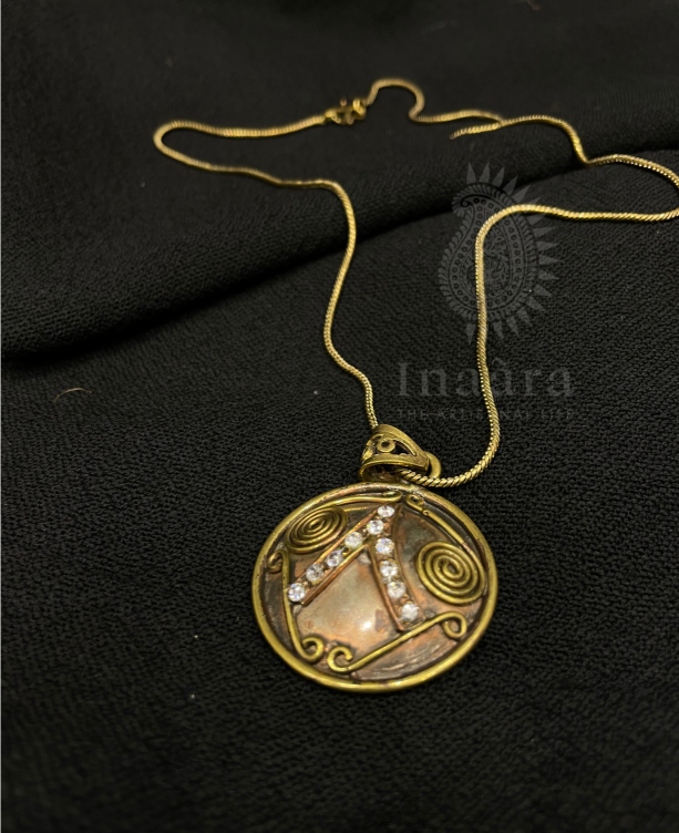 Gold Toned Necklace w/ Multi Stone Pendant (copy)