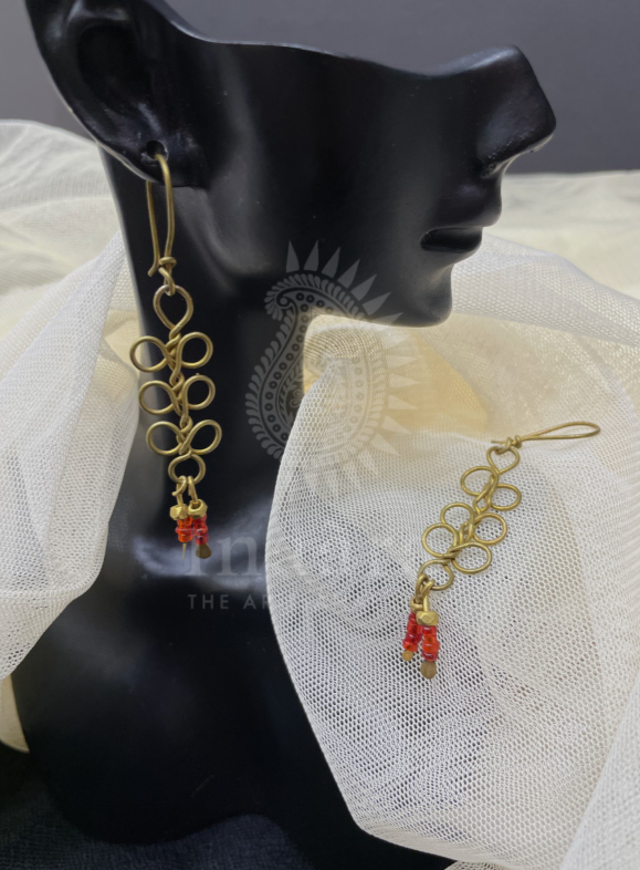 Long Arabesque Loop Brass Earrings (copy)