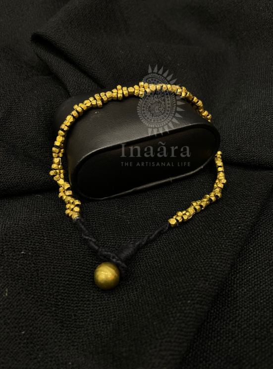 Handcrafted Dhokra Flower Brass Anklet