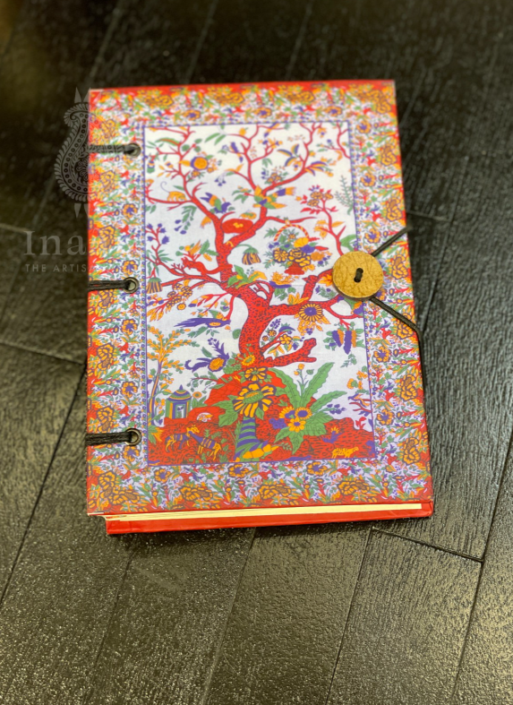 Tree Of Life Handmade Paper Journal-Button