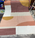 Handwoven Dhurrie- Peach (8x5ft)