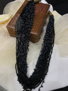 Layered Black Seed Bead Necklace