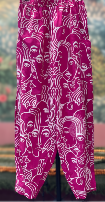 Sandhiya Pants- Dark Pink