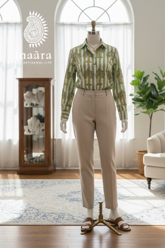 Block Printed Full Sleeves-Red/White (copy)