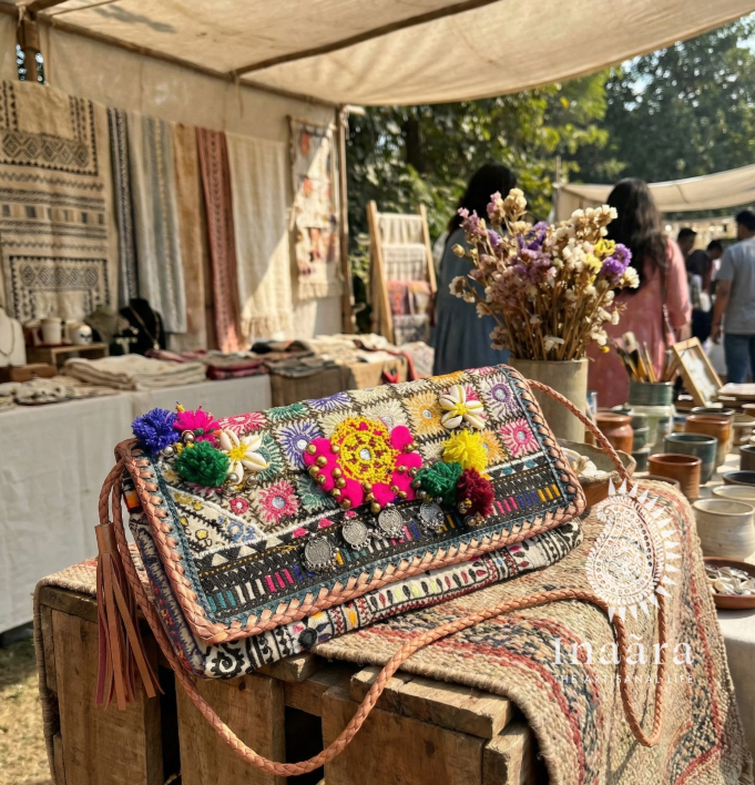 Boho Hand Knotted Woven Sling Bag