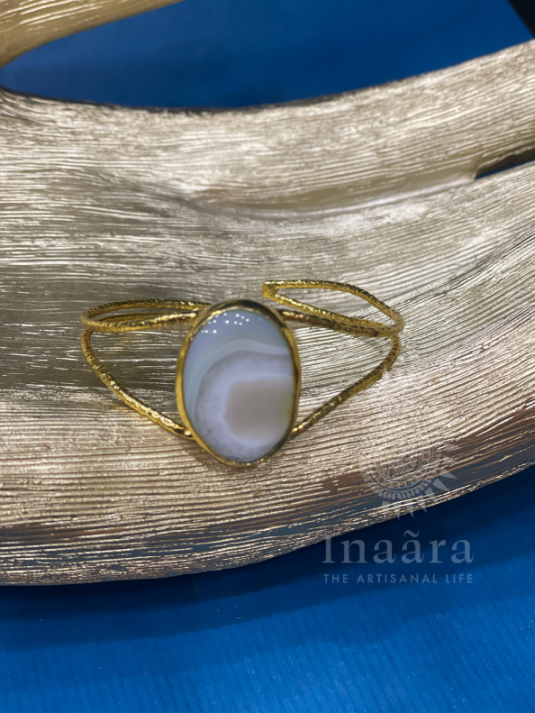 White Agate Wrist Cuff