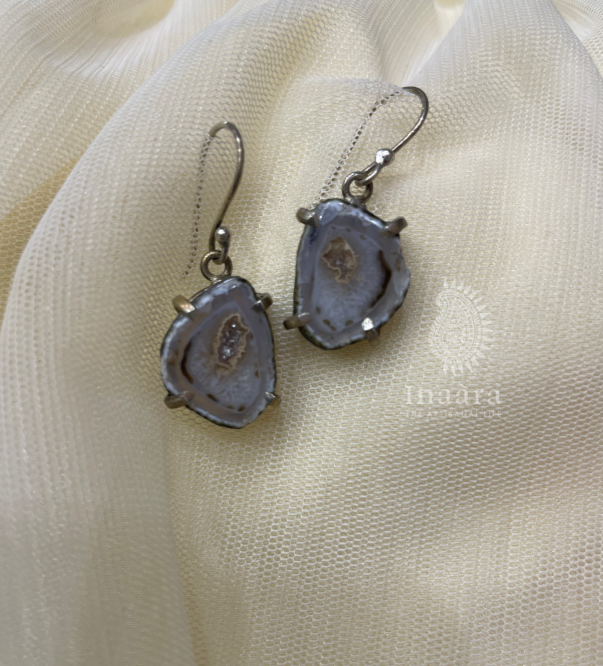Semi-Precious Natural Stone Earring- White (copy)