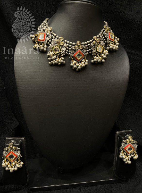 Banjara Style Oxidized Choker Set