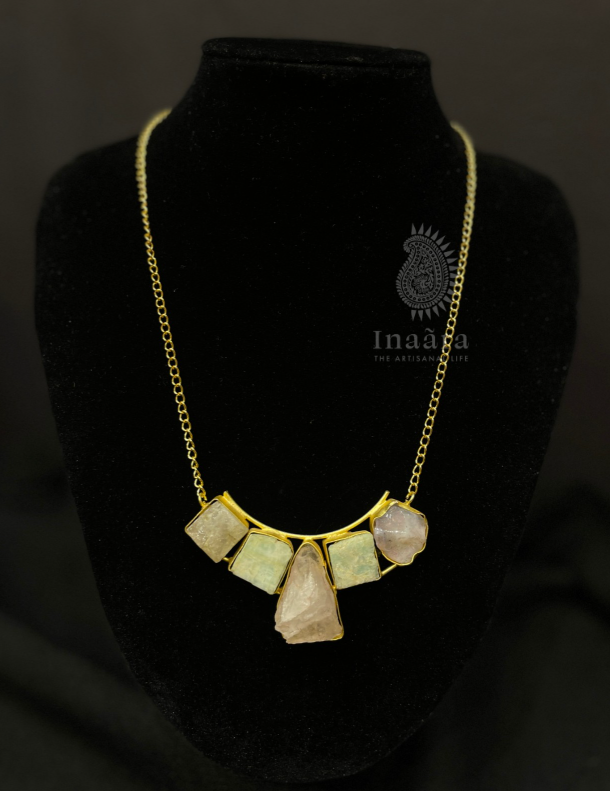 Raw Stone Necklace- Black (copy)
