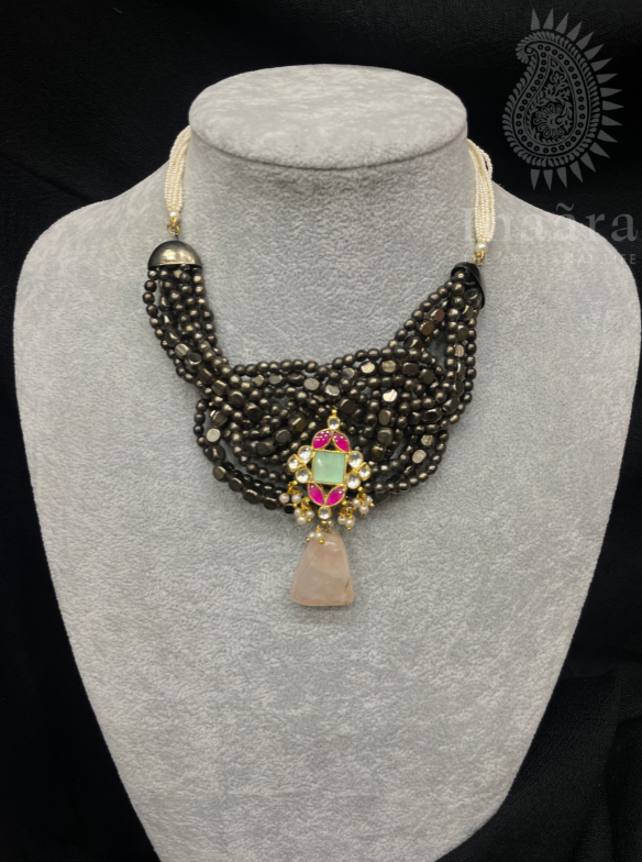 Gold-Toned Palakka Style Beaded Necklace Set (copy)