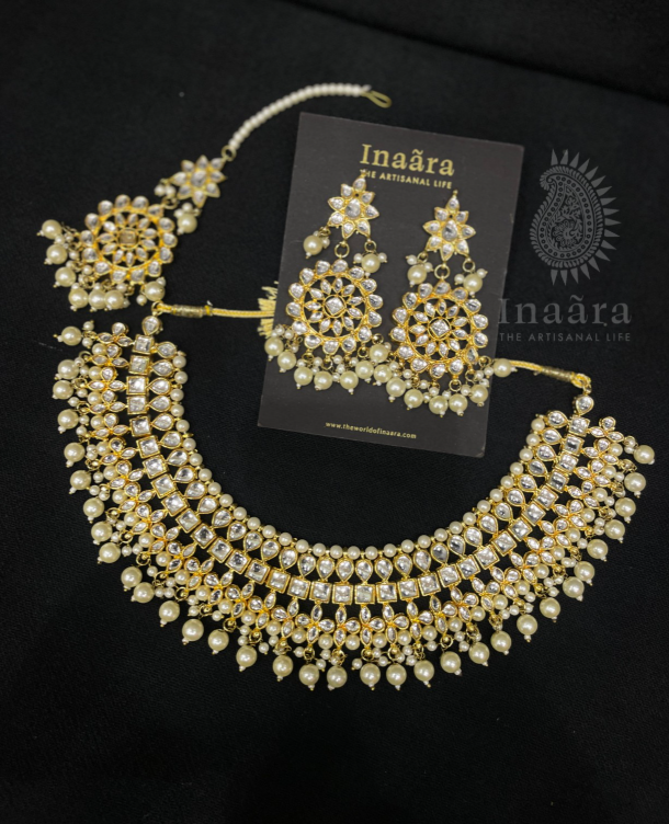 White Pearl Kundan Set
