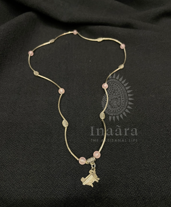 Quartz Necklace- Orange/Pink