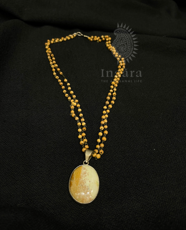Double Strand Wooden Beads Necklace