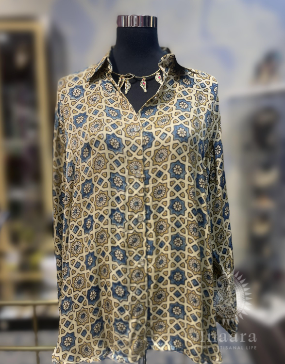 Block Printed Full Sleeves-Black Floral (copy)