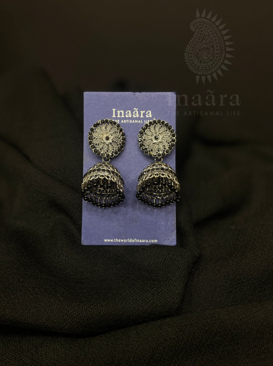 Jhumka Earring-Gray (copy)
