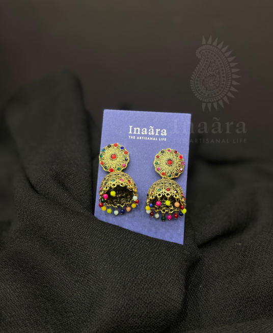 Jhumka Earring-Green (copy)