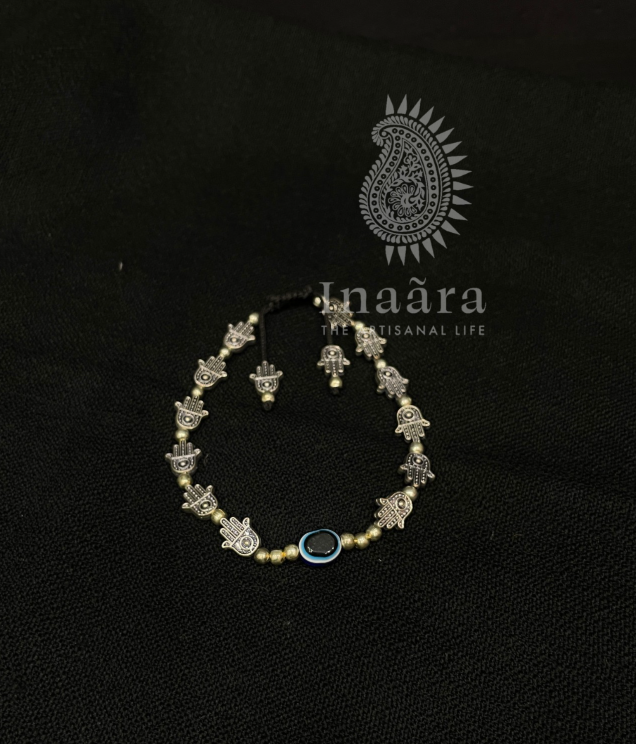 Hamsa Anklet w/Evil Eye