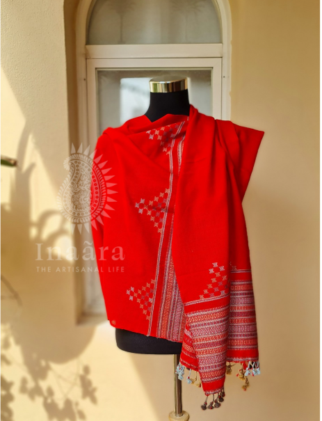 Fine Wool Bhujodi Stole- Brown (copy)