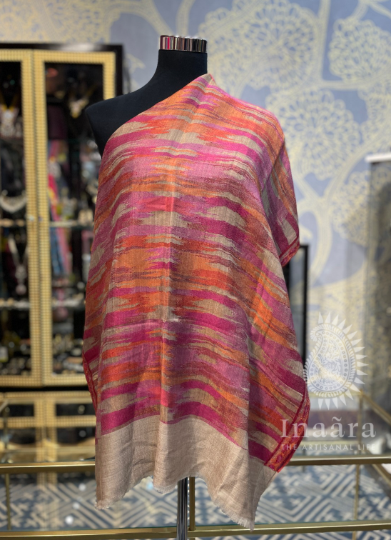 Ikat Fine Wool Stole