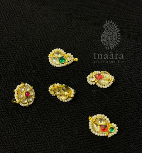 Kundan Beaded Nose Clip