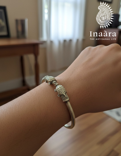 Tribal Silver-Toned Bangles w/ Floral Details (copy)