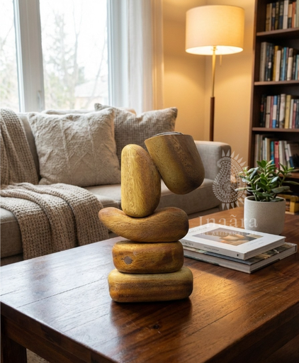 Magnetic Wood Candle Holder