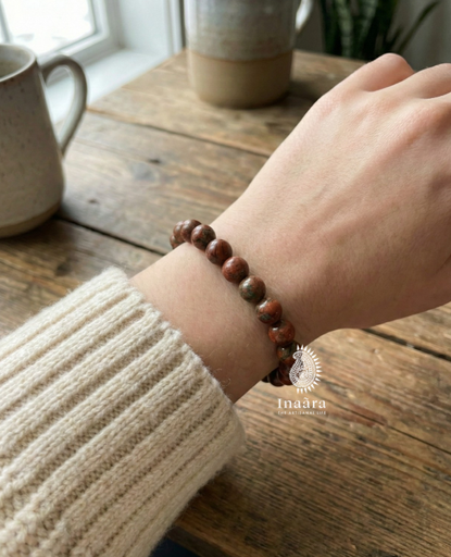 Red Jasper Beaded Bracelet