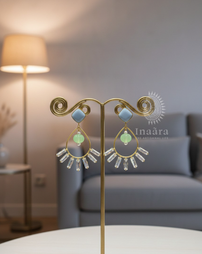 Crystal & Colored Stones Earrings