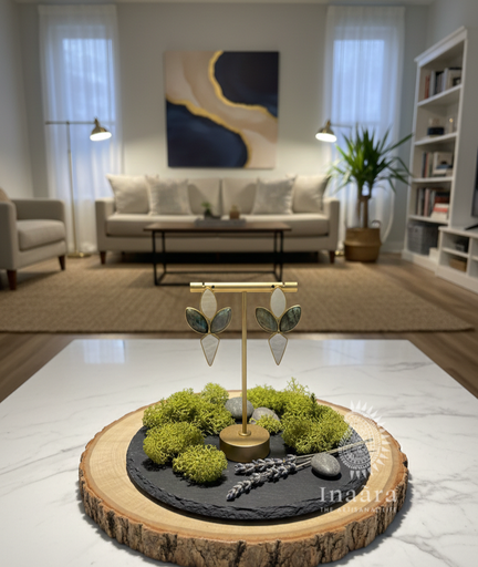 Moonstone Labradorite Gemstone Earrings