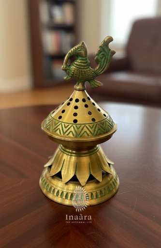 Brass Wooden handle  Incense Burner (copy)