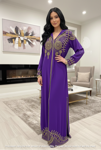 Layla Evening Cape- Purple