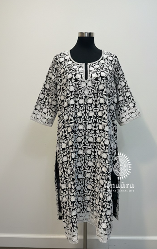 Kashmiri Kurti/Long - Black