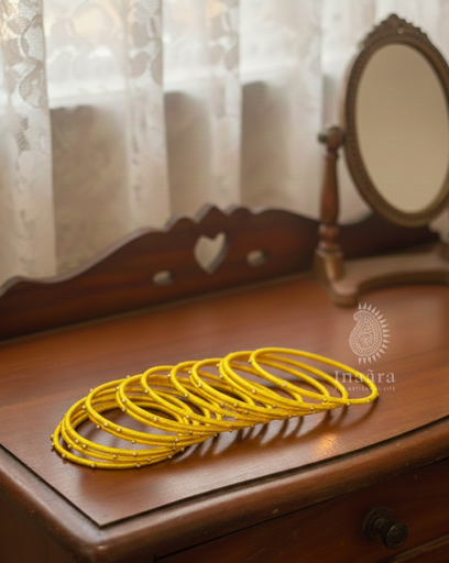 Thread Bangle Yellow/12pcs