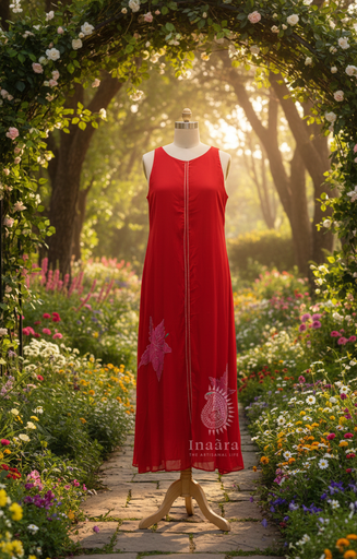 Keya Dress-Red/2-Large