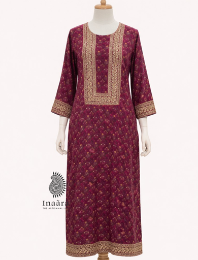 Shaziya Dress-Maroon