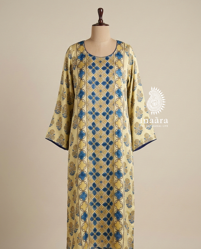 Ajrakh Kurta- Green 01