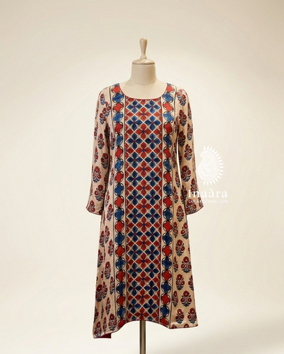Ajrakh Kurta- Red 01