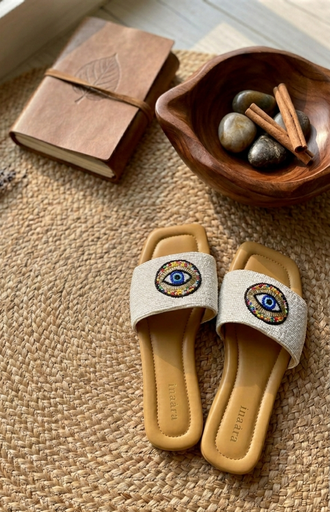 Evil Eye Beaded Sandals