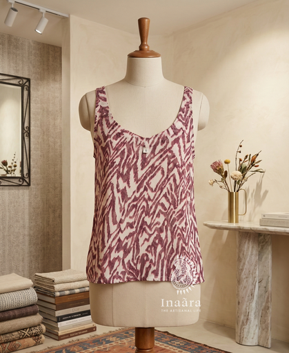 Rita Spaghetti Top-Maroon