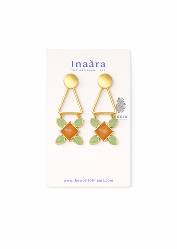 Athena Earrings-Peach