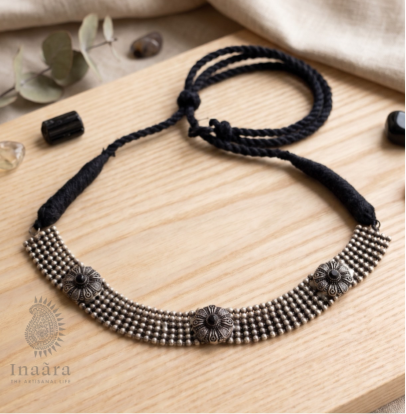 Silver Plated  Tribal Necklace  