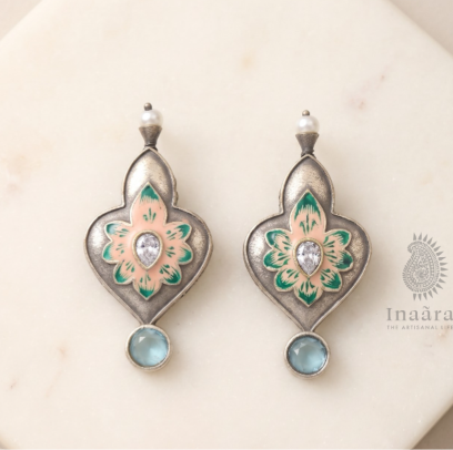 Jashn Floral Meenakari Earrings