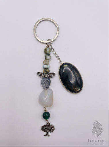 Earthy Elements Multi-Stone Keyfob