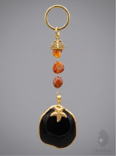 Natural Agate Stone Keychain