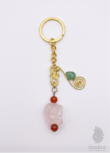 Rose Quartz Keychain  